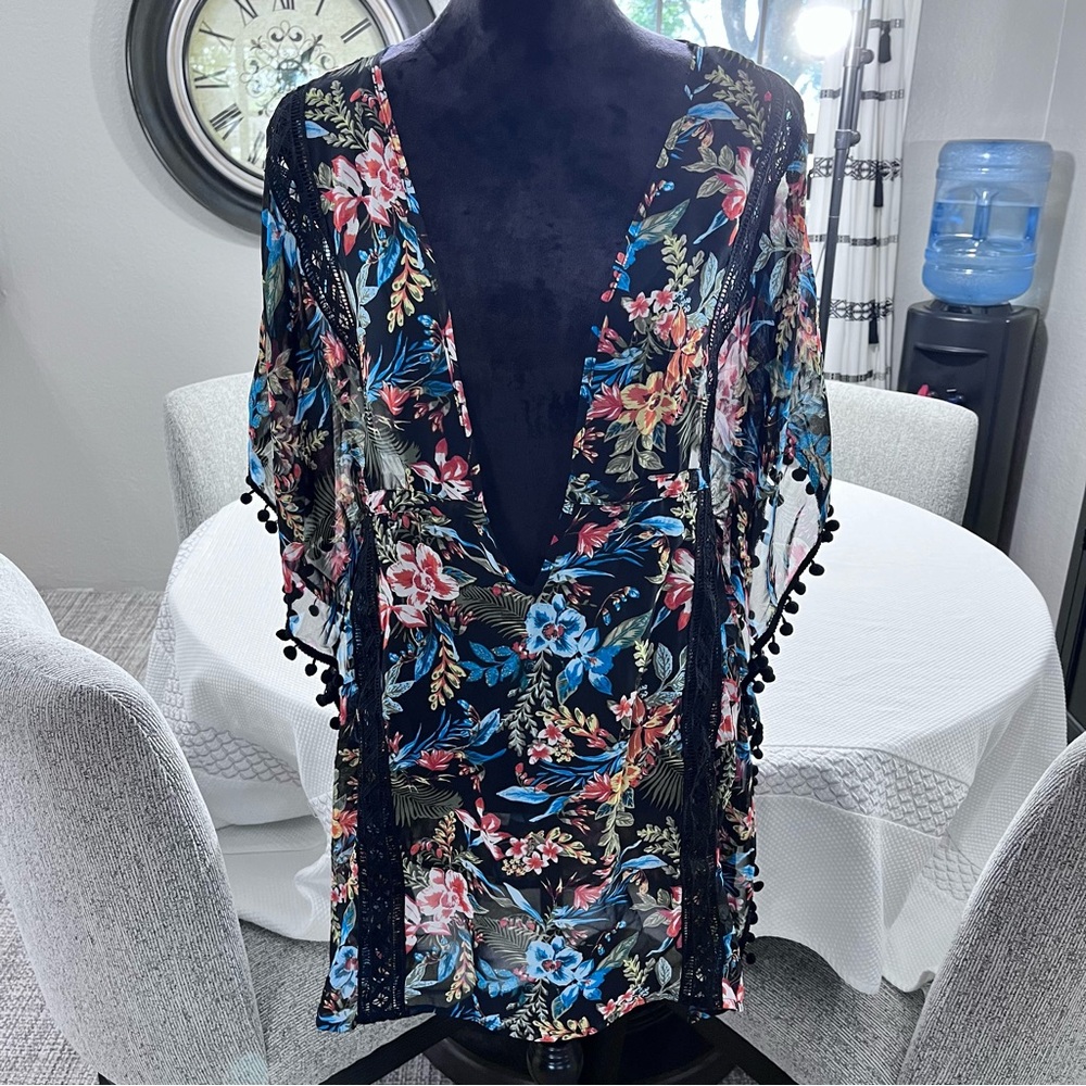Time & Tru Swim Coverup OS (one size fits most)